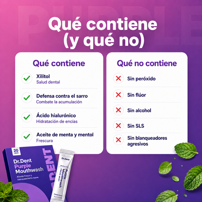 Enjuague Bucal Morado | Blanqueador Dental